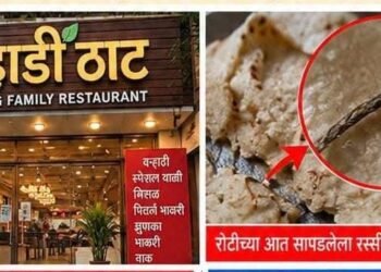 नागपुरातील नामांकित शाकाहारी हॉटेलच्या रोटीमध्ये दोरीसदृश पदार्थ आढळल्याचा खळबळजनक आरोप!