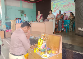 सावर्डे विद्यालयात सरस्वती पूजन व घटस्थापना उत्साहात