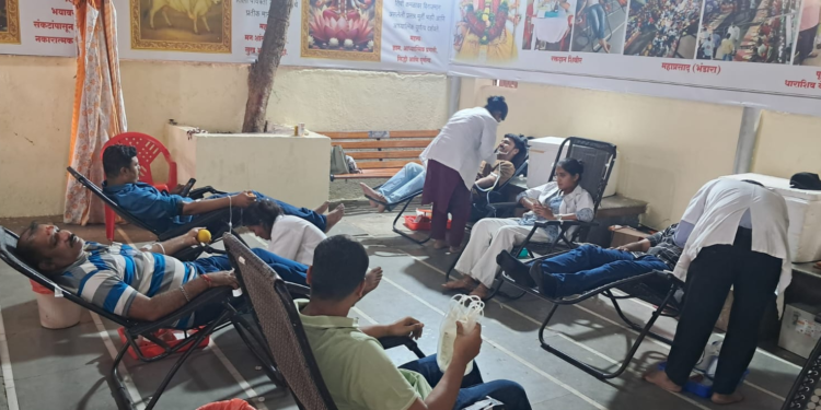 कळंबोलीत नवरात्रोत्सवानिमित्त रक्तदान शिबिर उत्साहात संपन्न