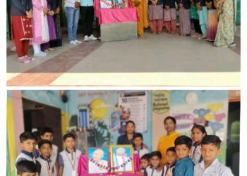 महात्मा गांधी व लालबहादूर शास्त्री जयंती उत्साहात साजरी
