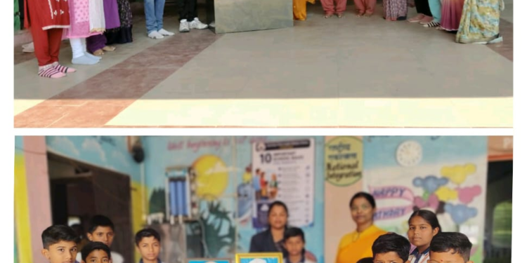 महात्मा गांधी व लालबहादूर शास्त्री जयंती उत्साहात साजरी