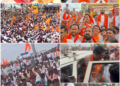 हजारो शिवसैनिकांसह शेतकऱ्यांचा समृद्धी महामार्गावर एल्गार; शेलूबाजार येथे रास्ता रोको आंदोलन
