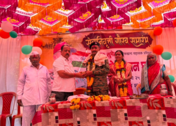 निमसोडचे सुपुत्र नायक सुभेदार सहदेव घाडगे यांचा भव्य सेवानिवृत्ती गौरव सोहळा
